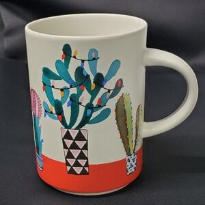 Starbucks 2017 Christmas Cactus Coffee Mug 12oz Holiday Lights Limited Edition